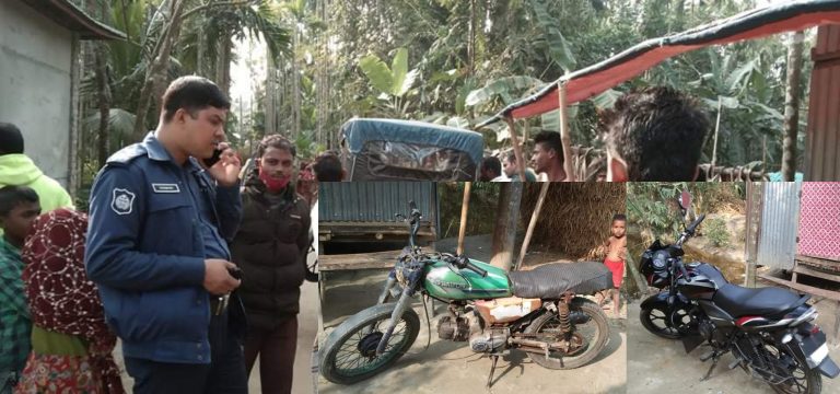 ভোলার তজুমদ্দিনে পুলিশের অভিযানে দুইটি মটরবাইক আটক