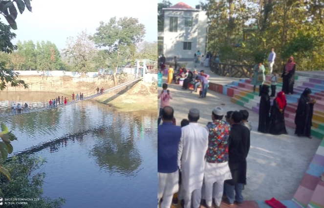 নাইক্ষ্যংছড়ি উপবন পর্যটন কেন্দ্র লেকে ভীড় জমেছে পর্যটকদের