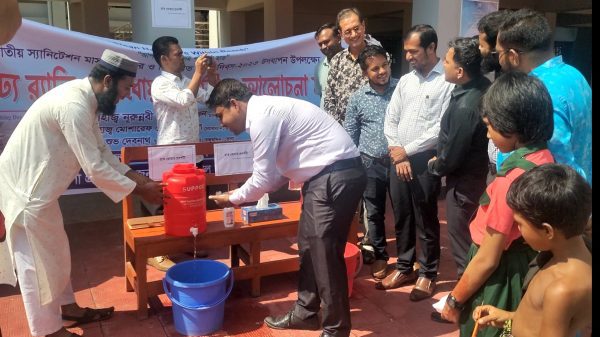 ভোলার তজুমদ্দিনে বিশ্ব হাত ধোয়া দিবস পালিত।