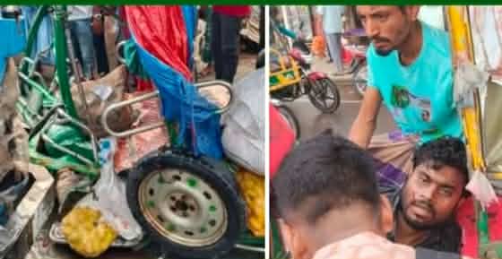 লালমোহনে অটোরিকশা ও পিকআপের মুখোমুখি সংঘর্ষে আহত ৬