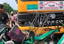 সিলেটে তেলবাহী ট্রাক ও অটোরিকশার সংঘর্ষে ৪ জন নিহত