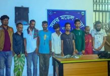 নওগাঁয় মাদকবিরোধী অভিযানে গ্রেপ্তার ৯