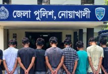 কিশোর গ্যাংবিরোধী অভিযানে নোয়াখালীতে আটক ১৭১